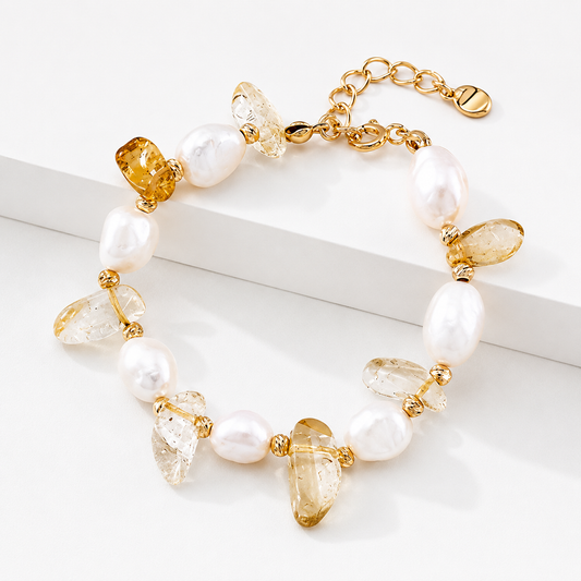 Hévara Soleil Parelarmband(Goud) SL0276-2-Hévara Jewelry