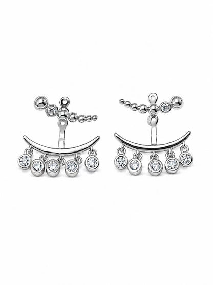 Hévara Celestia Drop Oorbellen（Zilver）E01349-1
