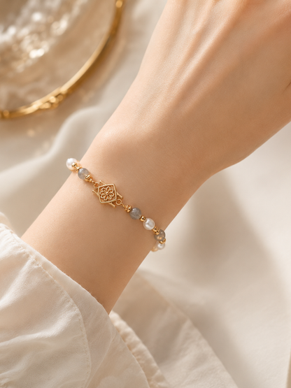 Hévara Fleuré Parelarmband SL0214-2(Goud)