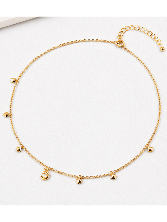Hévara Luna Charm Ketting(Goud) D0362-2