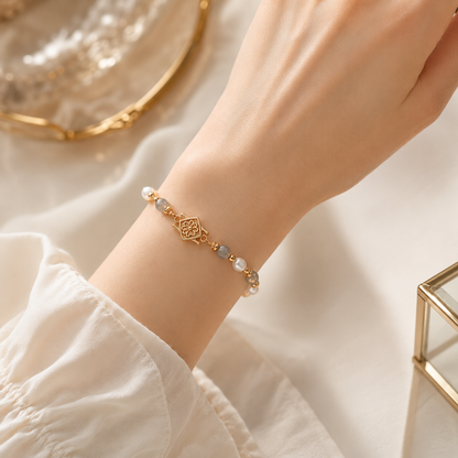 Hévara Fleuré Parelarmband SL0214-2(Goud)-Hévara Jewelry