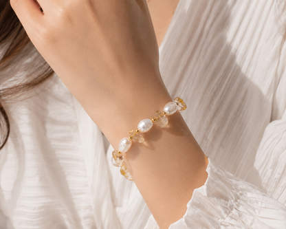 Hévara Soleil Parelarmband(Goud) SL0276-2-Hévara Jewelry