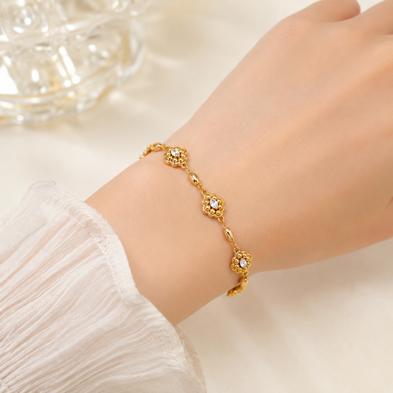 Hévara Fleuré Armband(Goud) SL0255-2-Hévara Jewelry