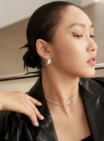 Hévara Élise Oorbellen (Zilver )E0766-1-Hévara Jewelry