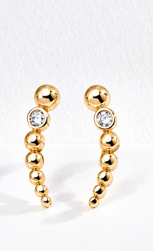Hévara Celestia Drop Oorbellen (Goud)E01349-2-Hévara Jewelry