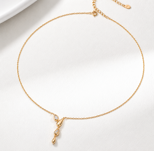 Hévara Luxe Druppelketting（Goud) D0666-2-Hévara Jewelry