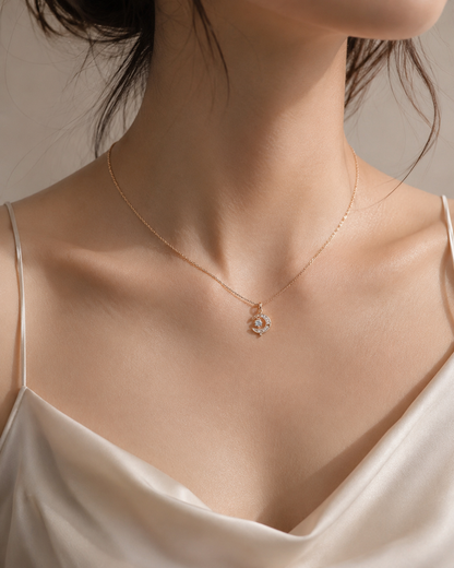 Hévara Luna Éclat Ketting(Goud) D0711-2-Hévara Jewelry