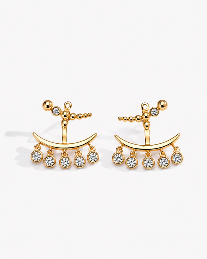 Hévara Celestia Drop Oorbellen (Goud)E01349-2-Hévara Jewelry