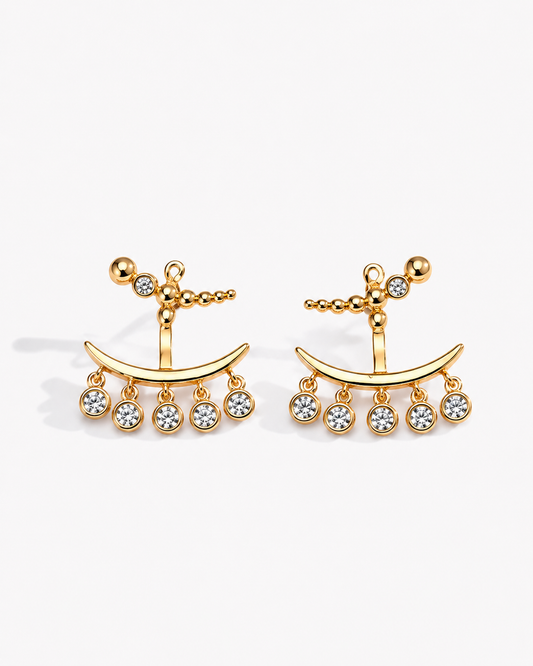 Hévara Celestia Drop Oorbellen (Goud)E01349-2-Hévara Jewelry