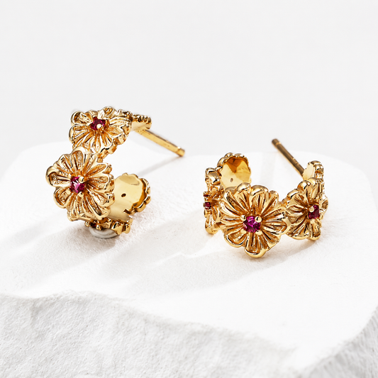Hévara Fleuré Oorbellen (Goud)E01333-2-Hévara Jewelry