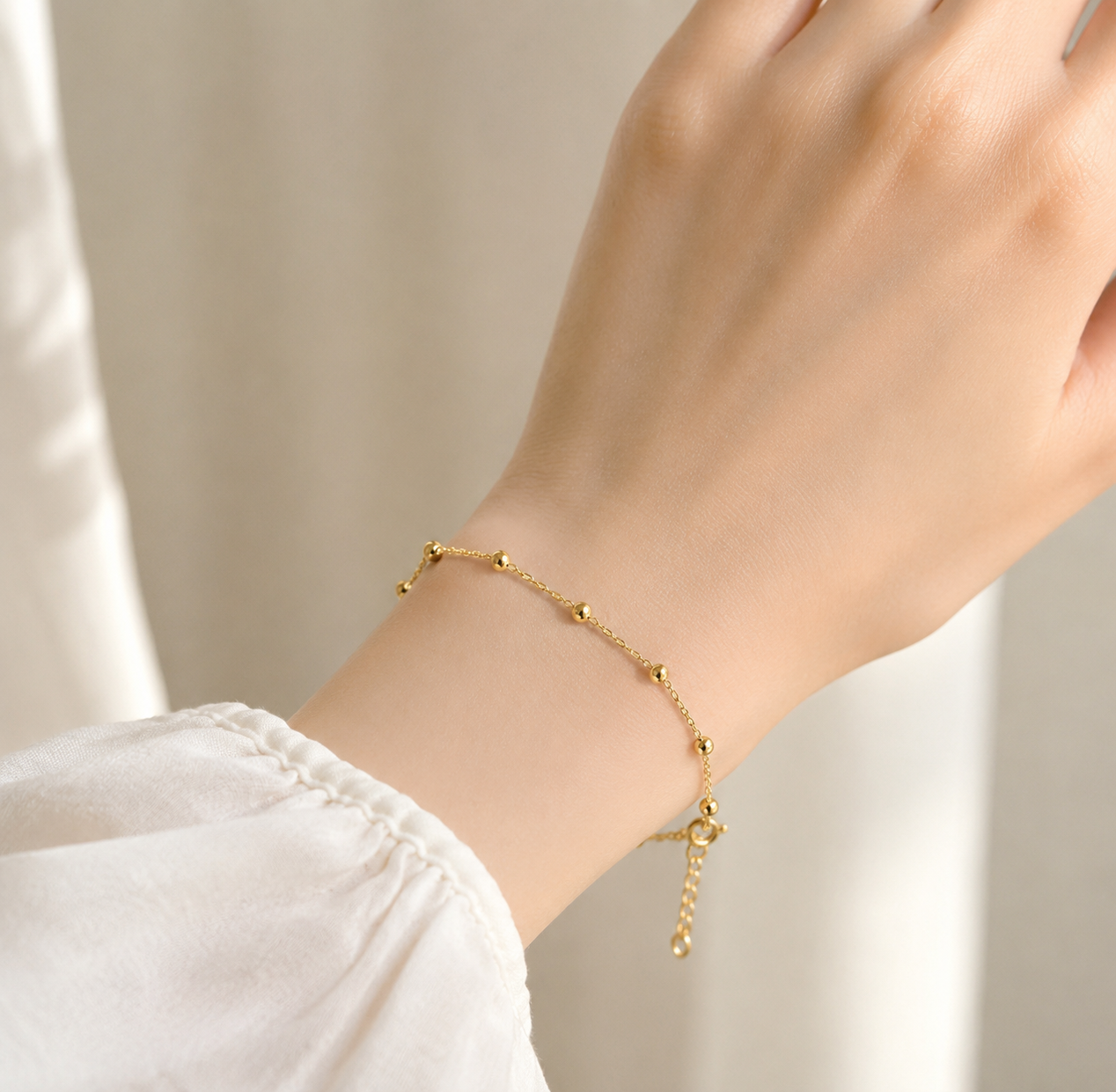 Hévara Luna Bead Armband (Goud)YS0015-2-Hévara Jewelry