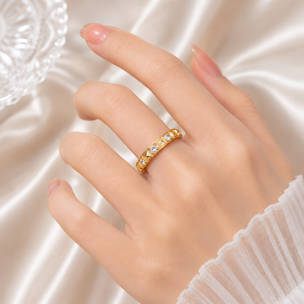 Hévara Celiné Ring (Goud）J0354-2-Hévara Jewelry