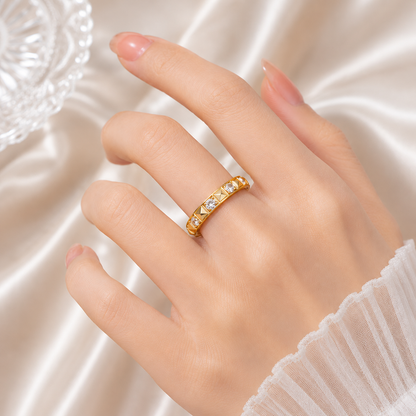Hévara Celiné Ring (Goud）J0354-2-Hévara Jewelry