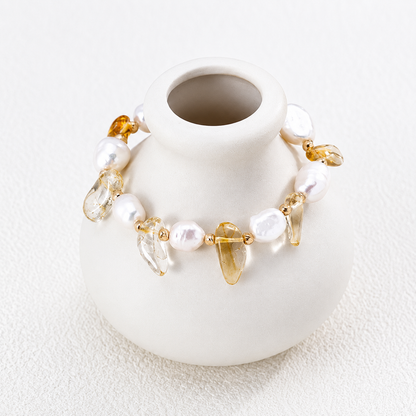 Hévara Soleil Parelarmband(Goud) SL0276-2-Hévara Jewelry