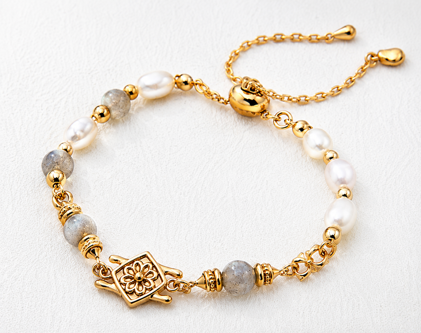 Hévara Fleuré Parelarmband SL0214-2(Goud)-Hévara Jewelry