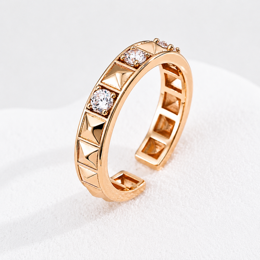Hévara Celiné Ring (Goud）J0354-2-Hévara Jewelry